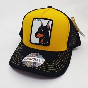 Headgear Classics Hell Hound Black And Yellow Curved Bill Snap Back